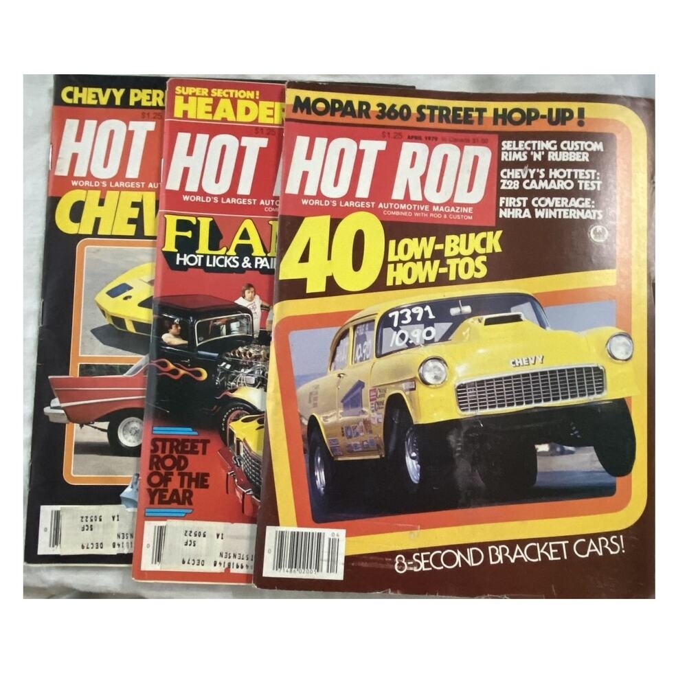 Vtg Lot 3 Hot Rod January March April 1979 Magazine Performance Parts Mustang